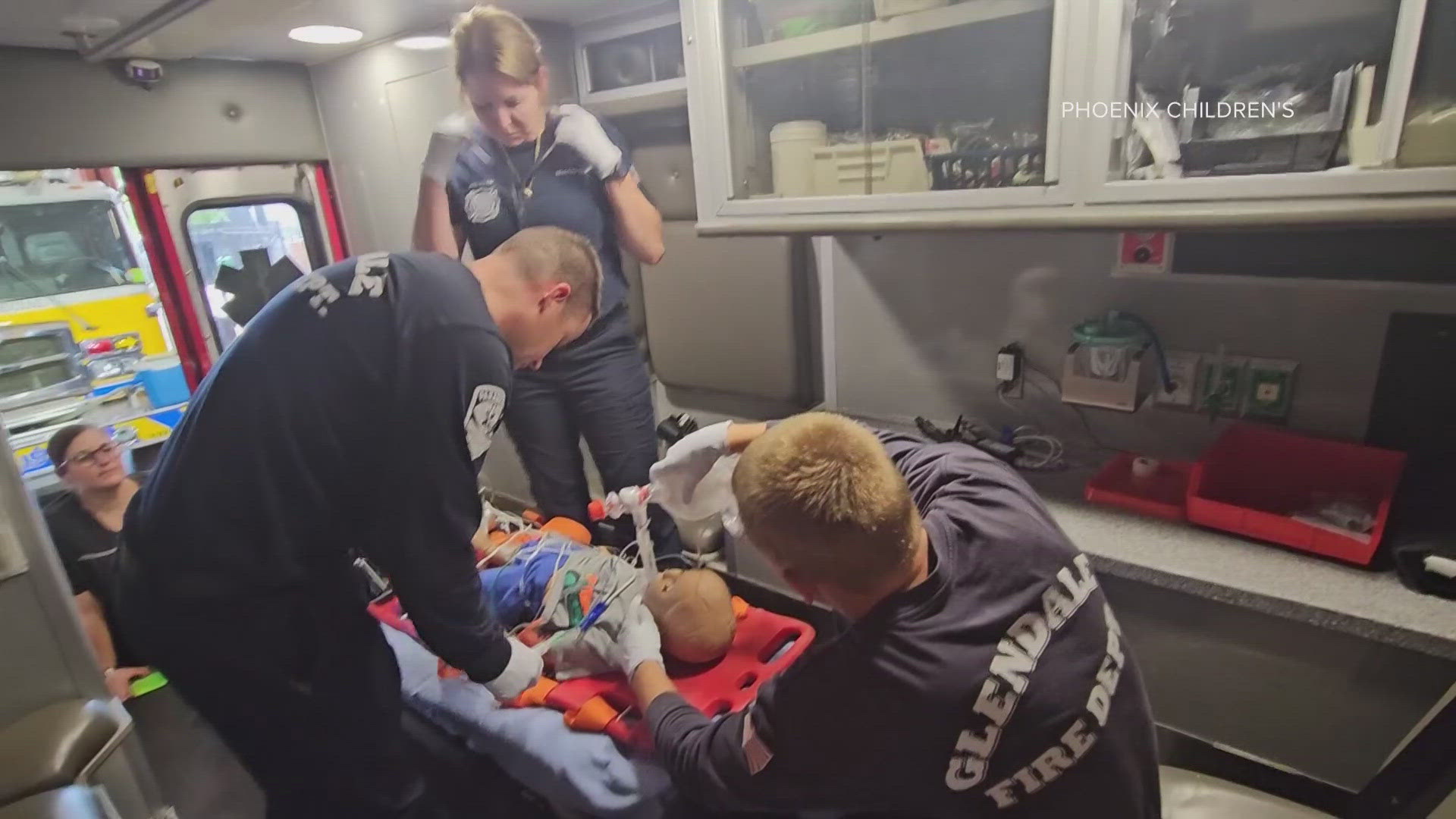 A 'simbulance' with a more lifelike mannequin that mimics symptoms children would experience is being used to provide better training to first responders.