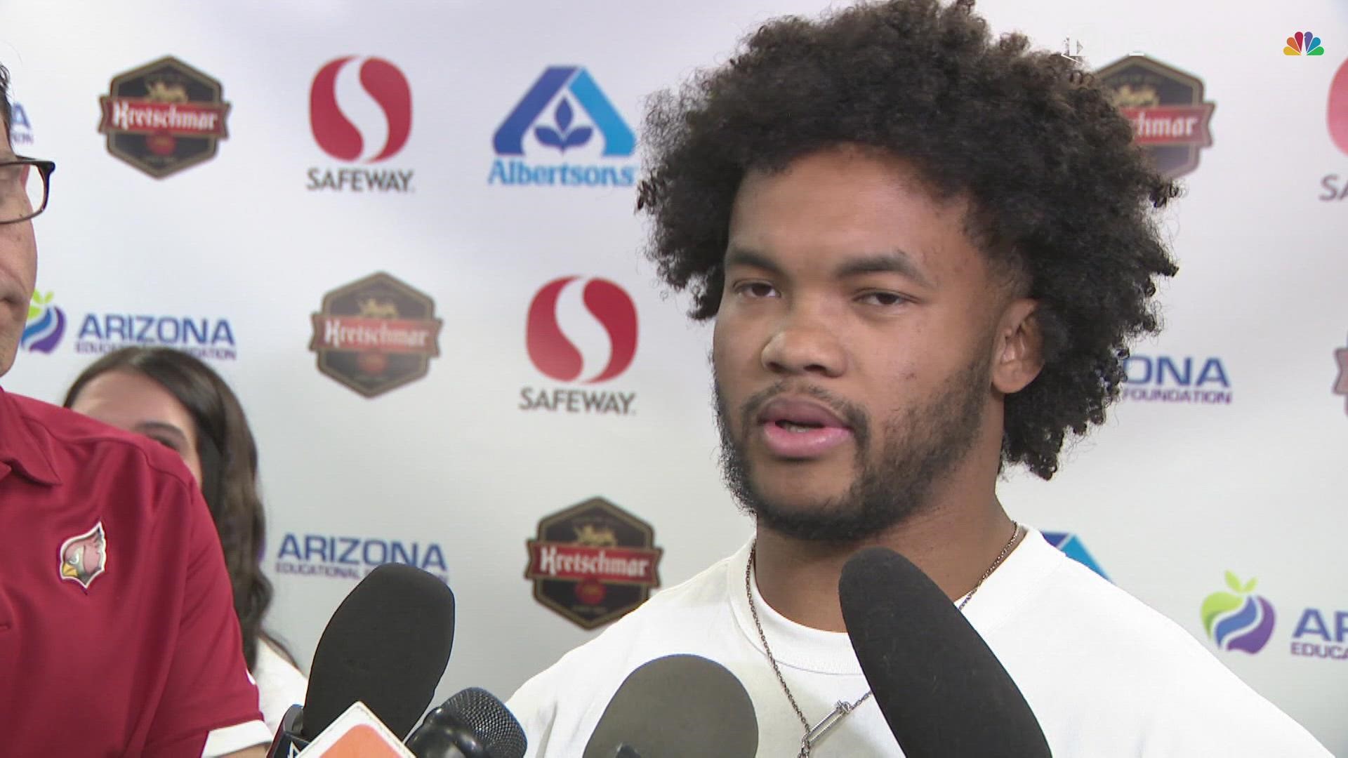 Arizona Cardinals QB Kyler Murray addressed the recent off-season drama, including his social media scrubbing, during a recent appearance in Phoenix.