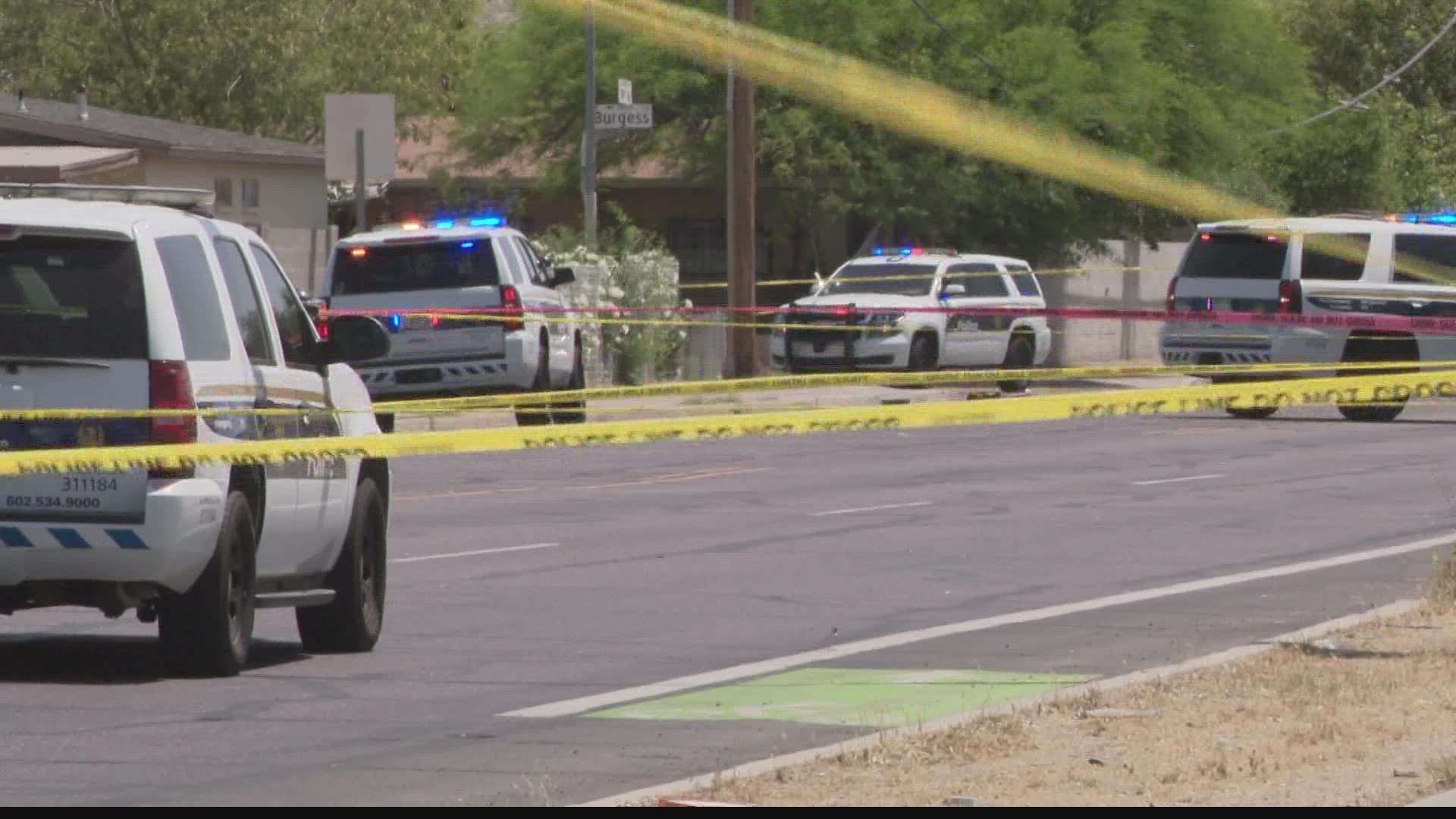 The shooting happened near 19th and Southern avenues around noon.