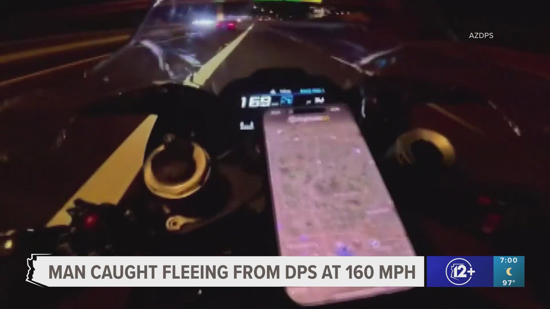 A motorcycle driver would post videos of himself going more than 160 mph while fleeing officers, police said.  