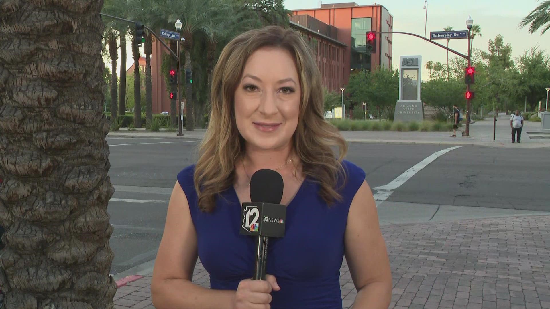 Students are back at ASU campuses across the Valley as the college announced record enrollment for the fall semester. Jen Wahl has the details.