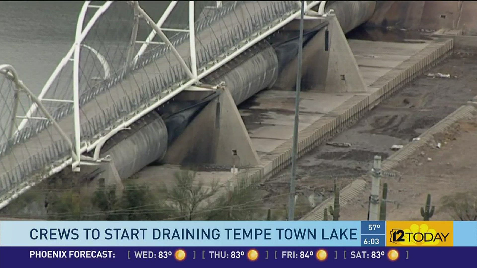 Tempe Town Lake is now closed for boating, rowing and fishing while crews empty it of water.