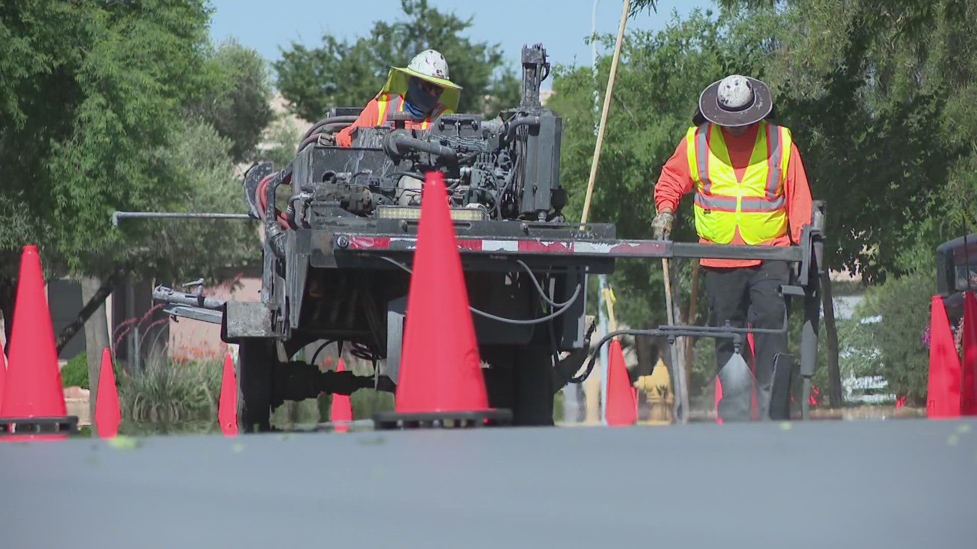 The cool pavement program was launched in 2020. Initial studies have shown that the special coating can reduce the surrounding temperature by up to 20 degrees.