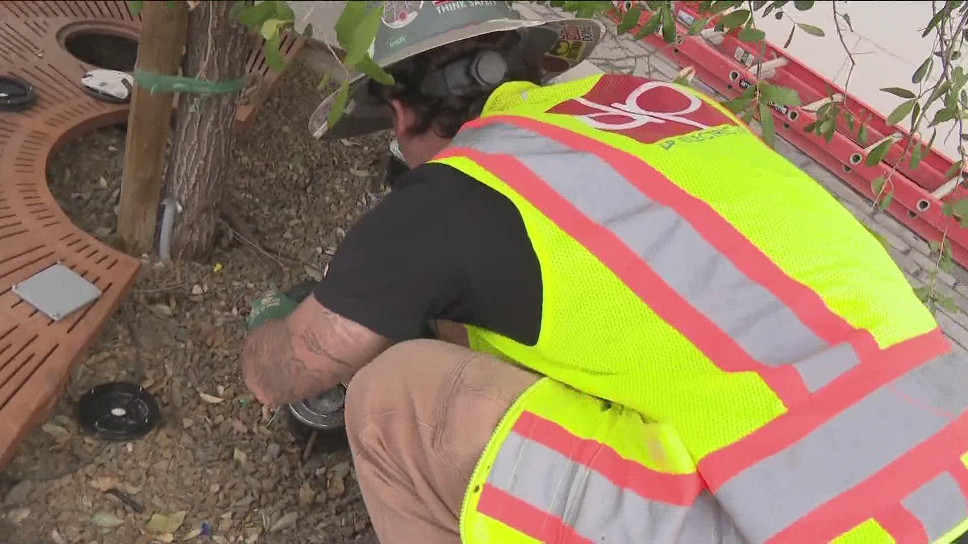 During the sweltering Arizona summers, construction workers deal with a number of different weather issues. Jen Wahl has more on this story.