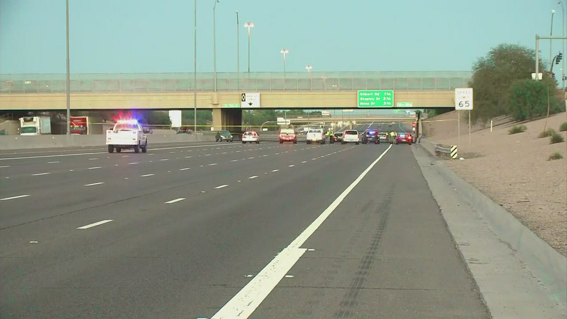 DPS said the man was hit on the side of the freeway.