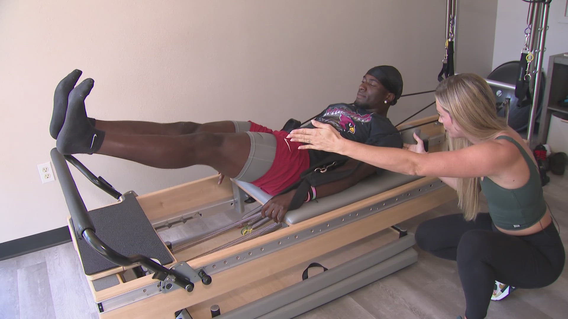 12Sports journalist Lina Washington caught up with some Cardinals behind the scenes as they work on strength and conditioning.