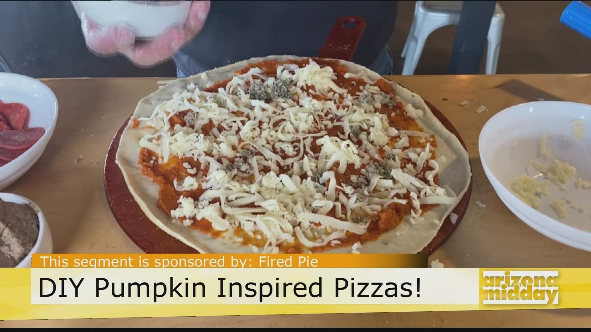 You may like pineapples on your pizza but have you ever tried a pumpkin sauce - check out Fired Pie's limited time pizza perfect for fall!