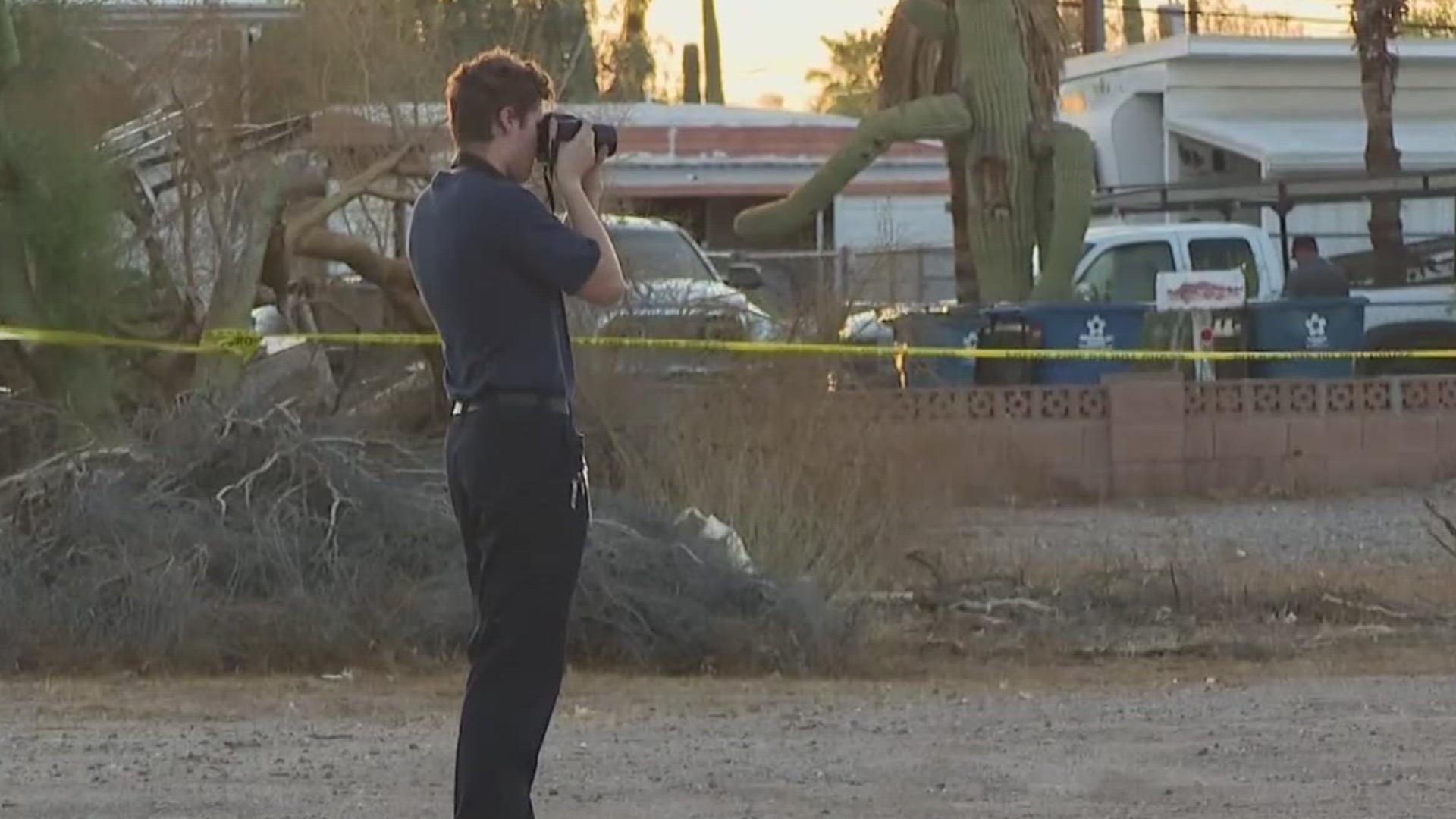 A suspect was taken into custody nearby.