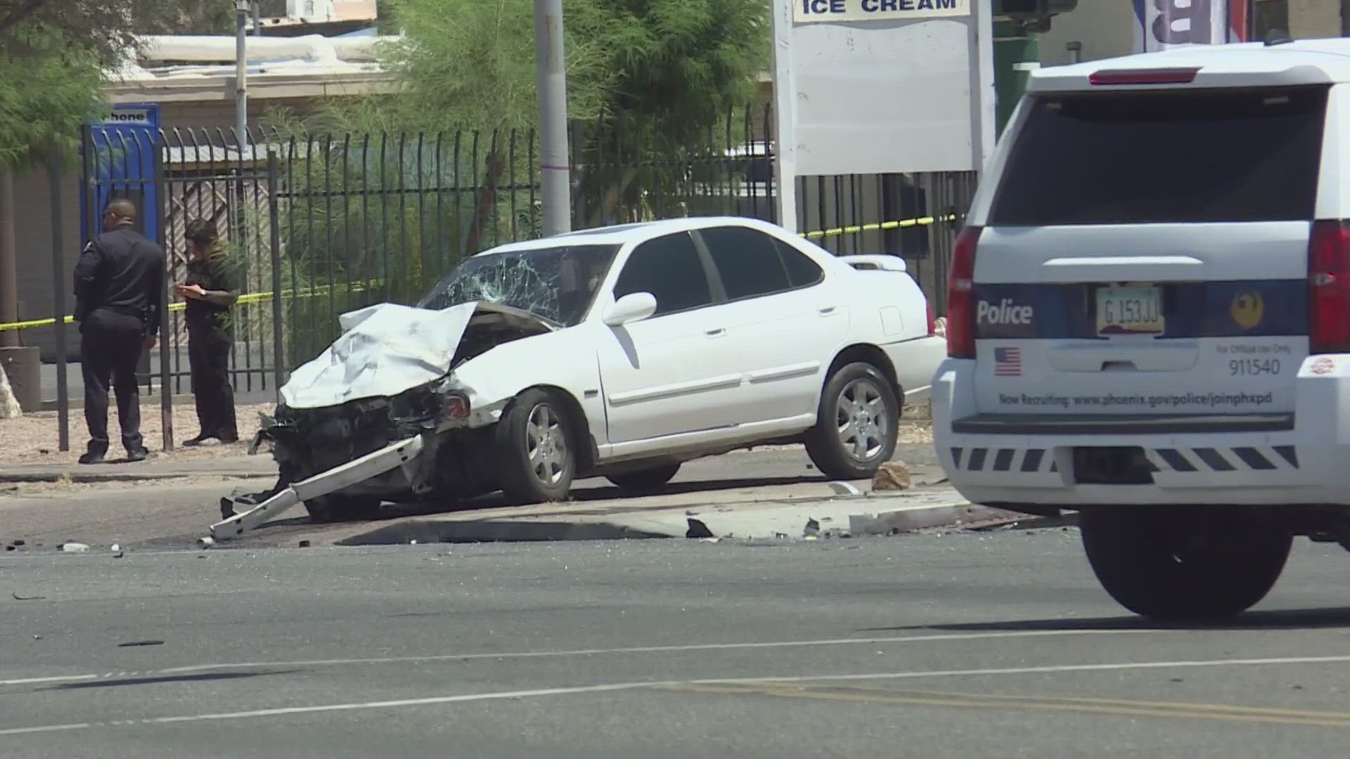 Phoenix police said that the crash happened just after 11:30 a.m. The cause is currently unknown.