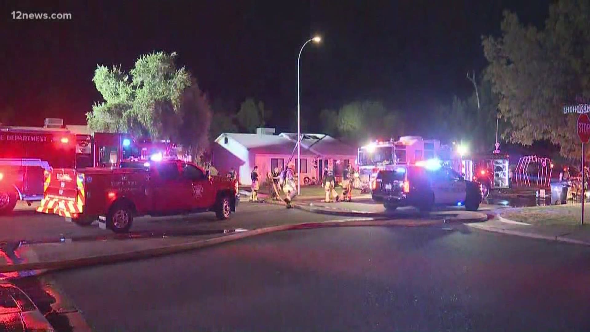 A fire that caused extensive damage to a home's attic early Monday morning was sparked by an ashtray and cigarettes that were thrown away in a trash can, according to the Tempe Fire Department.