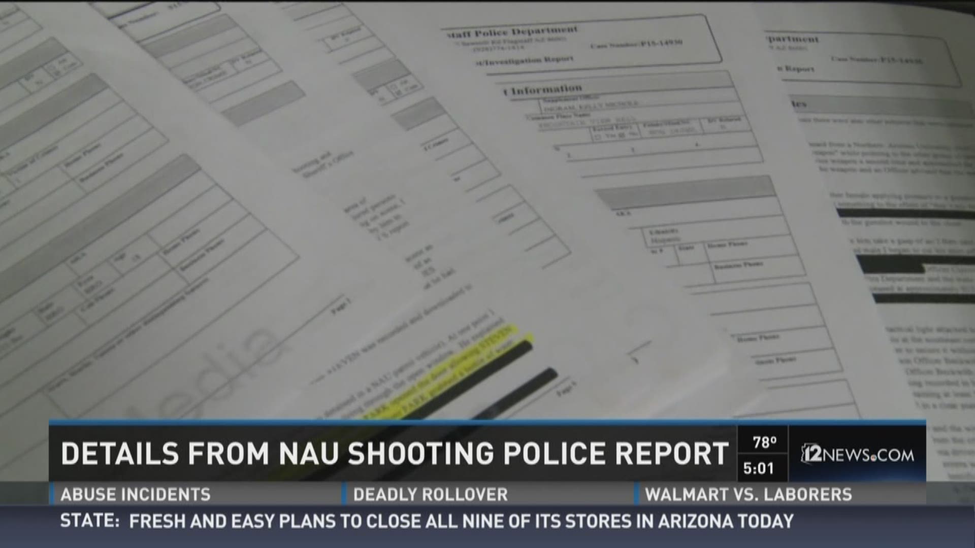 Police have released the full police report regarding the NAU shooting incident.