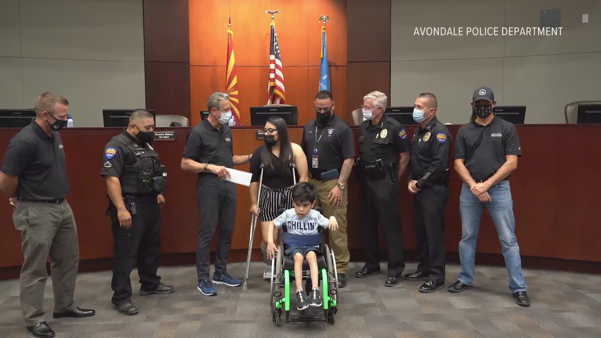 After hearing about Eli's stolen wheelchair, members of the local community and police department jumped in to help him out.