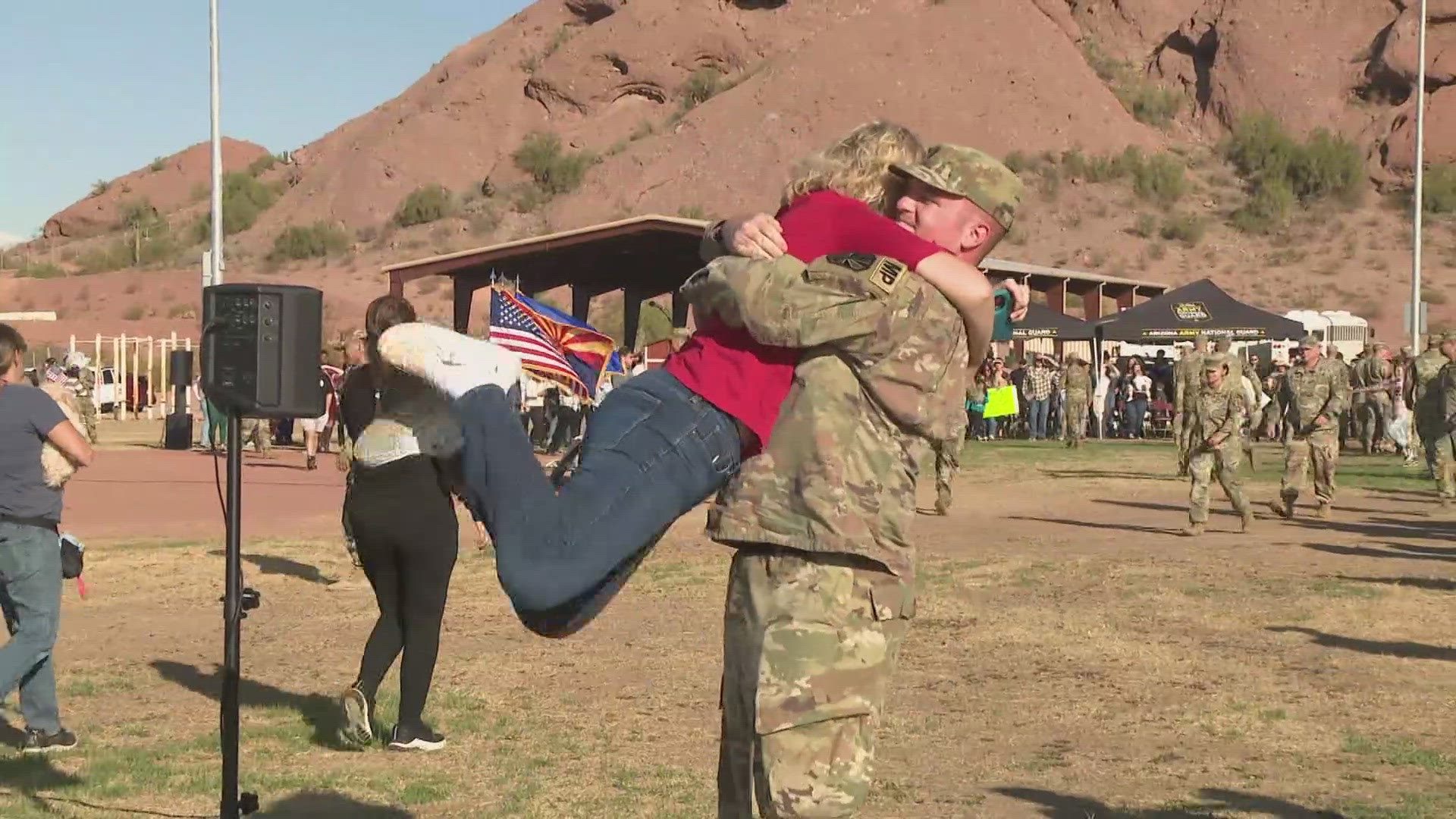 On Saturday, the Arizona National Guard sent the 158th Maneuver Enhancement Brigade to Africa and welcomed the 856th Military Police unity home. 