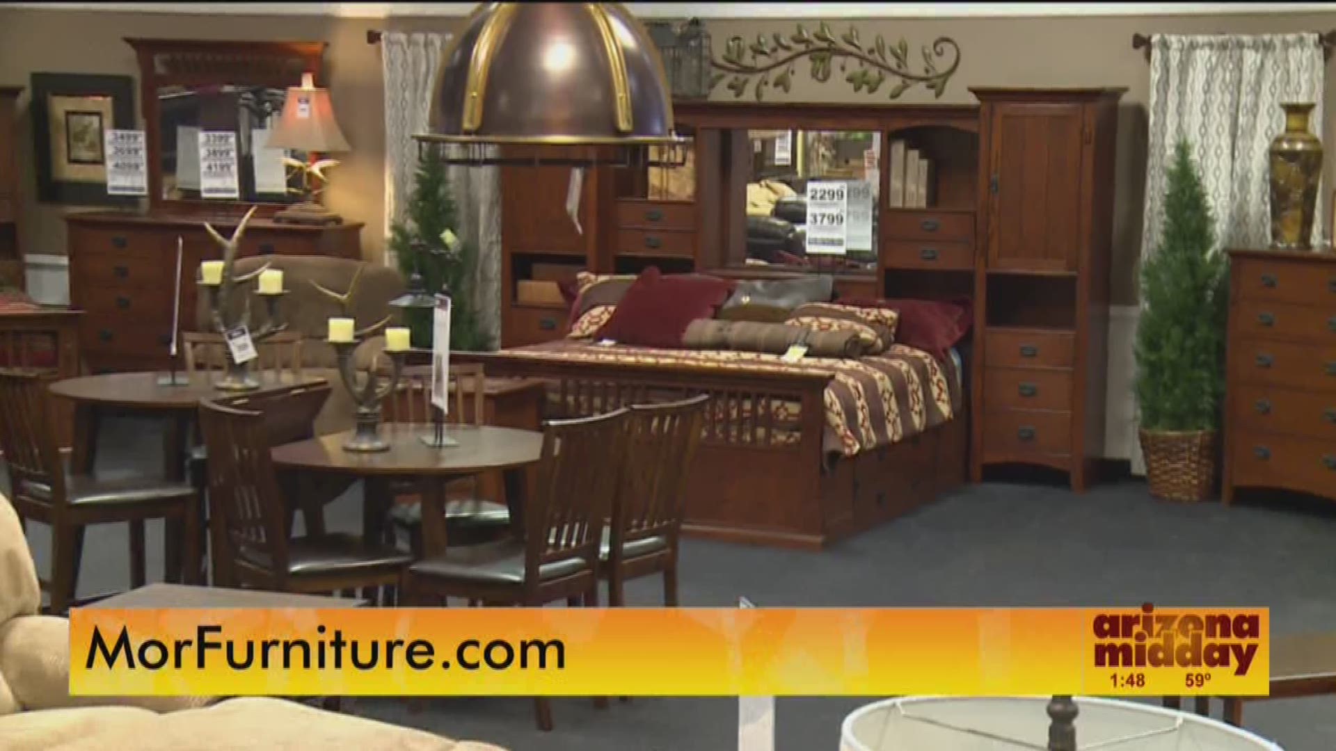 Mor Furniture has great options to choose from, along with a family-friendly environment.