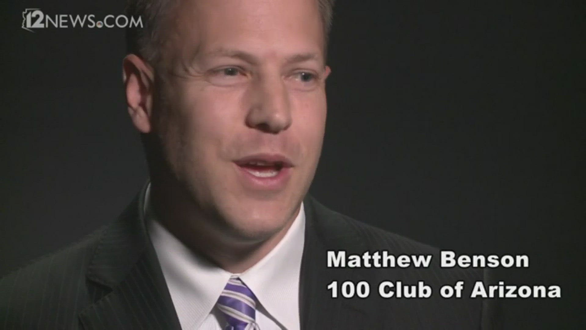 Matthew Benson from the 100 Club of Arizona speaks about demoted Phoenix fire marshal Jack Ballentine