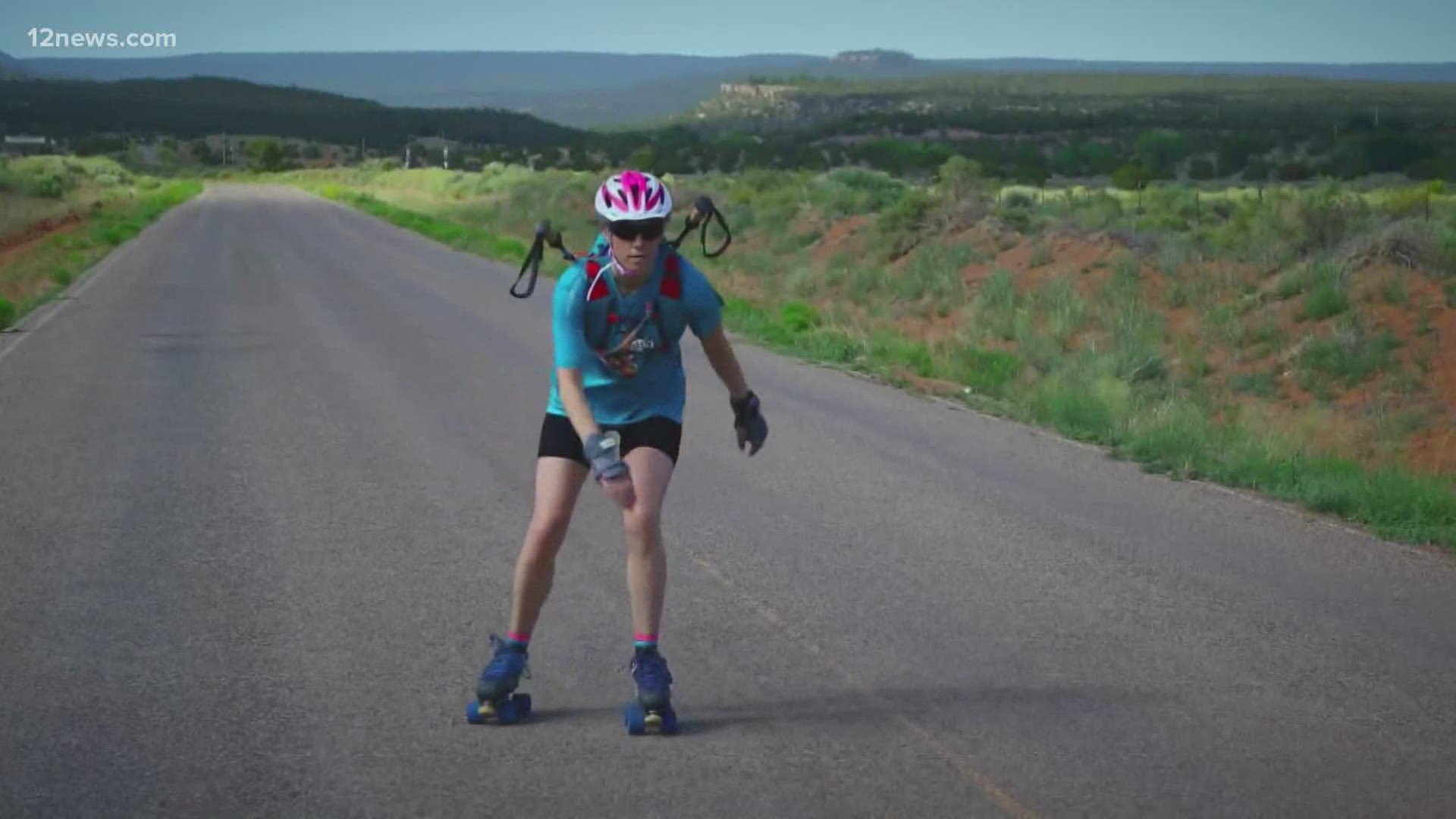 Daisy Purdy is roller skating more than 2,000 miles from the Navajo Nation to raise awareness for Navajo communities affected by environmental pollution and COVID-19