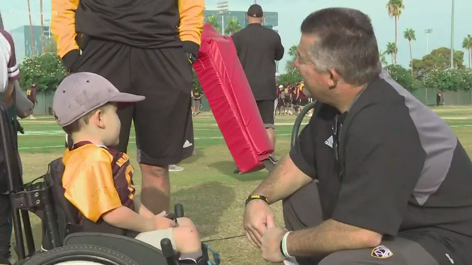 Parker Carter got emotional when he heard Todd Graham was fired as Arizona State head coach, but he got to meet the coach at practice Friday.
