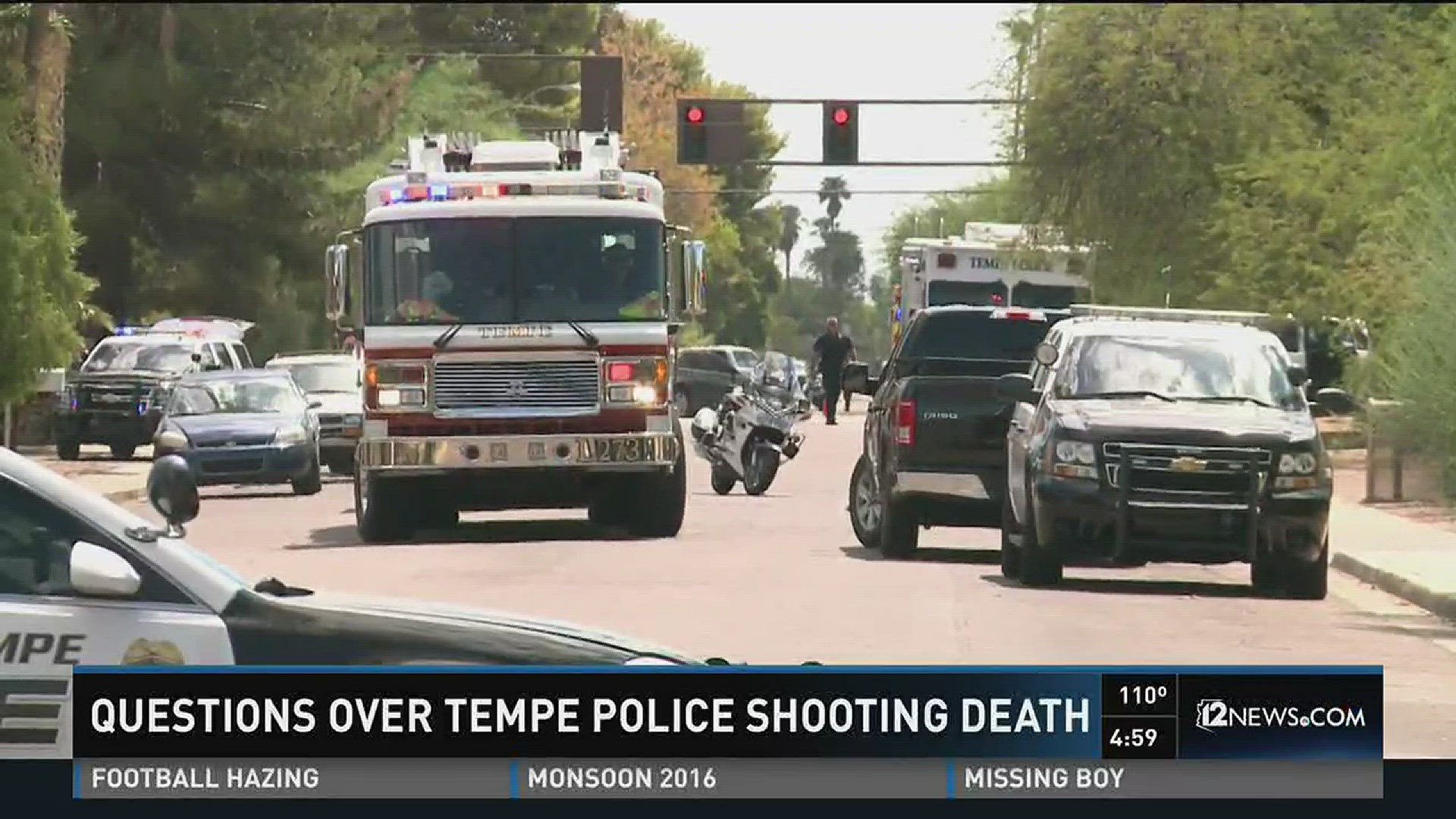 Family of Dalvin Hollins and Tempe police discussed the circumstances of Hollins' shooting death at the hands of police. July 29, 2016.