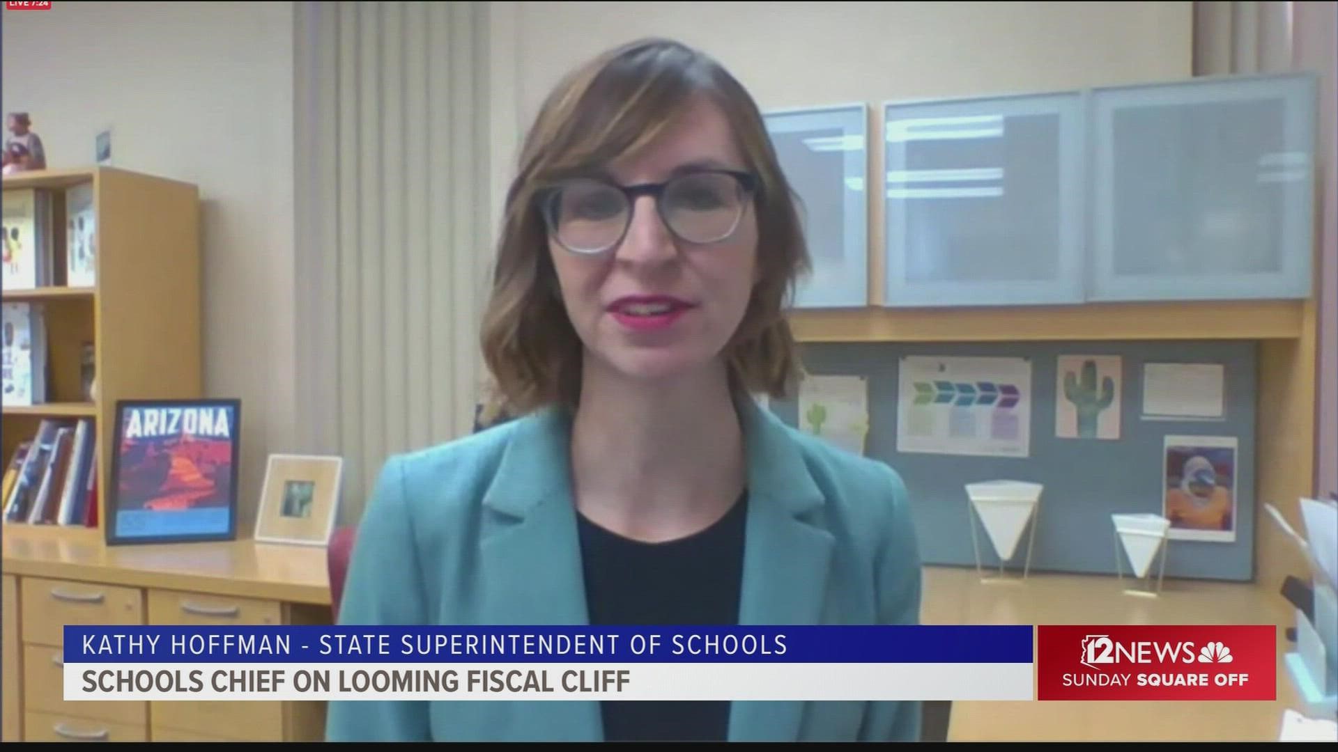 Arizona School Superintendent Kathy Hoffman discusses what needs to be done to avoid a looming fiscal cliff for public schools
