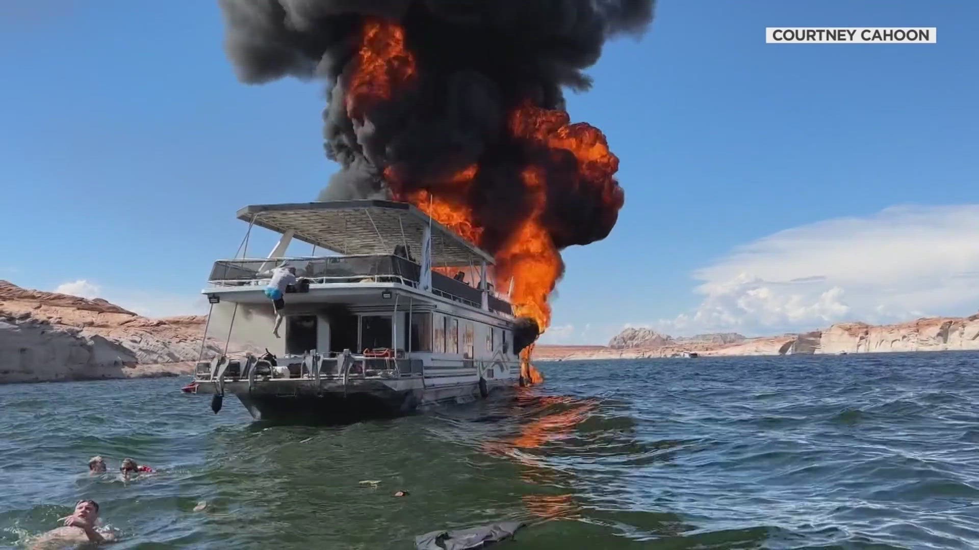 The massive boat fire had 29 people on board in the Navajo Canyon area when in caught fire.