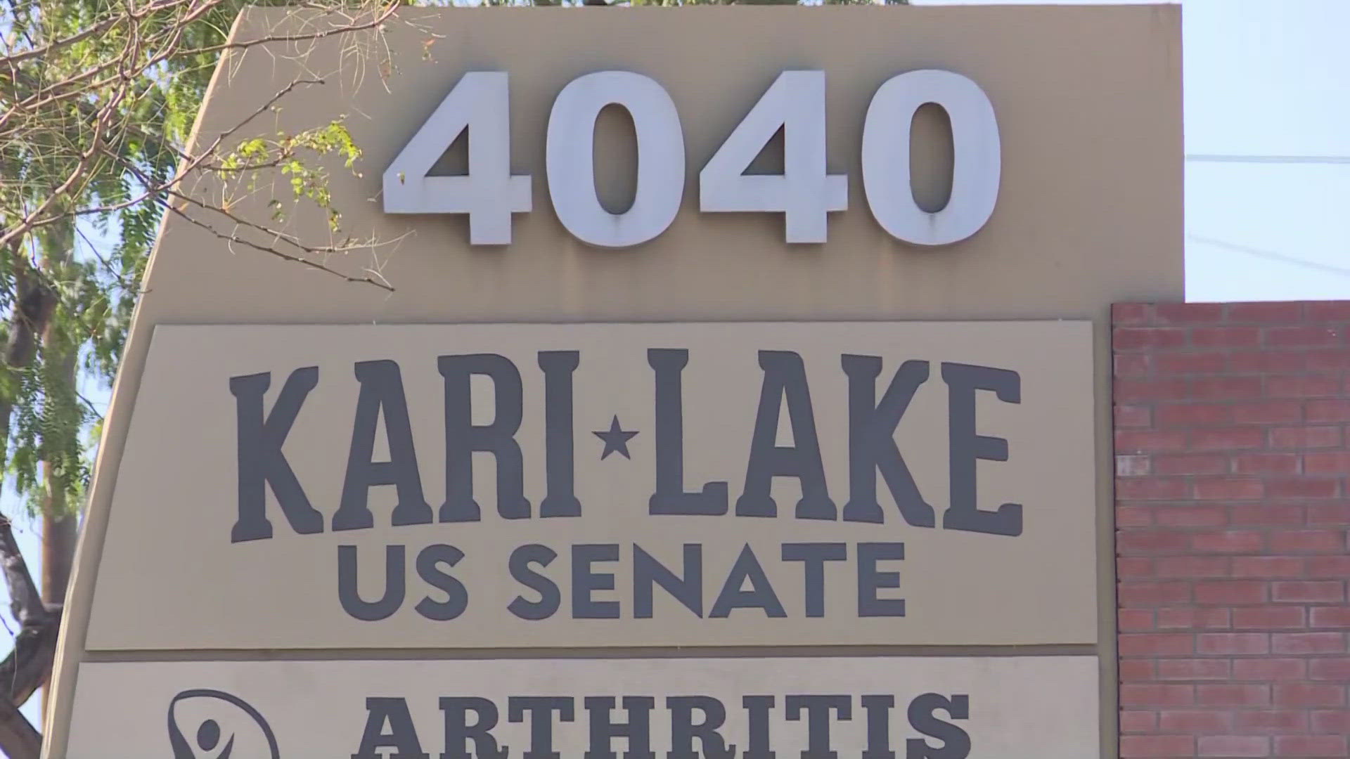 Several police officers and firefighters were dispatched Tuesday to the candidate's campaign office on Camelback Road.