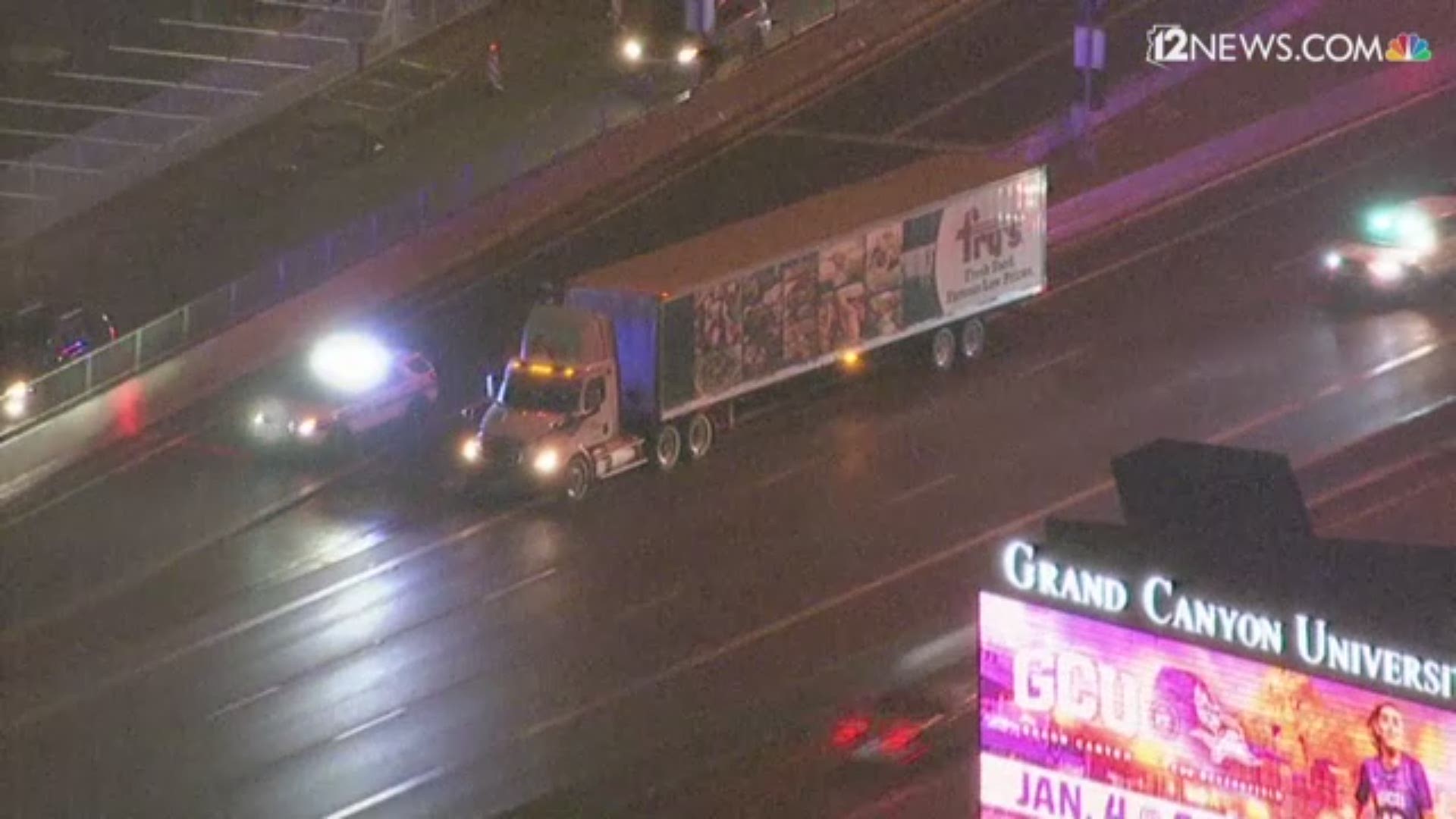Sky 12 footage shows the aftermath of the deadly crash on the Interstate 17 at Camelback Road.