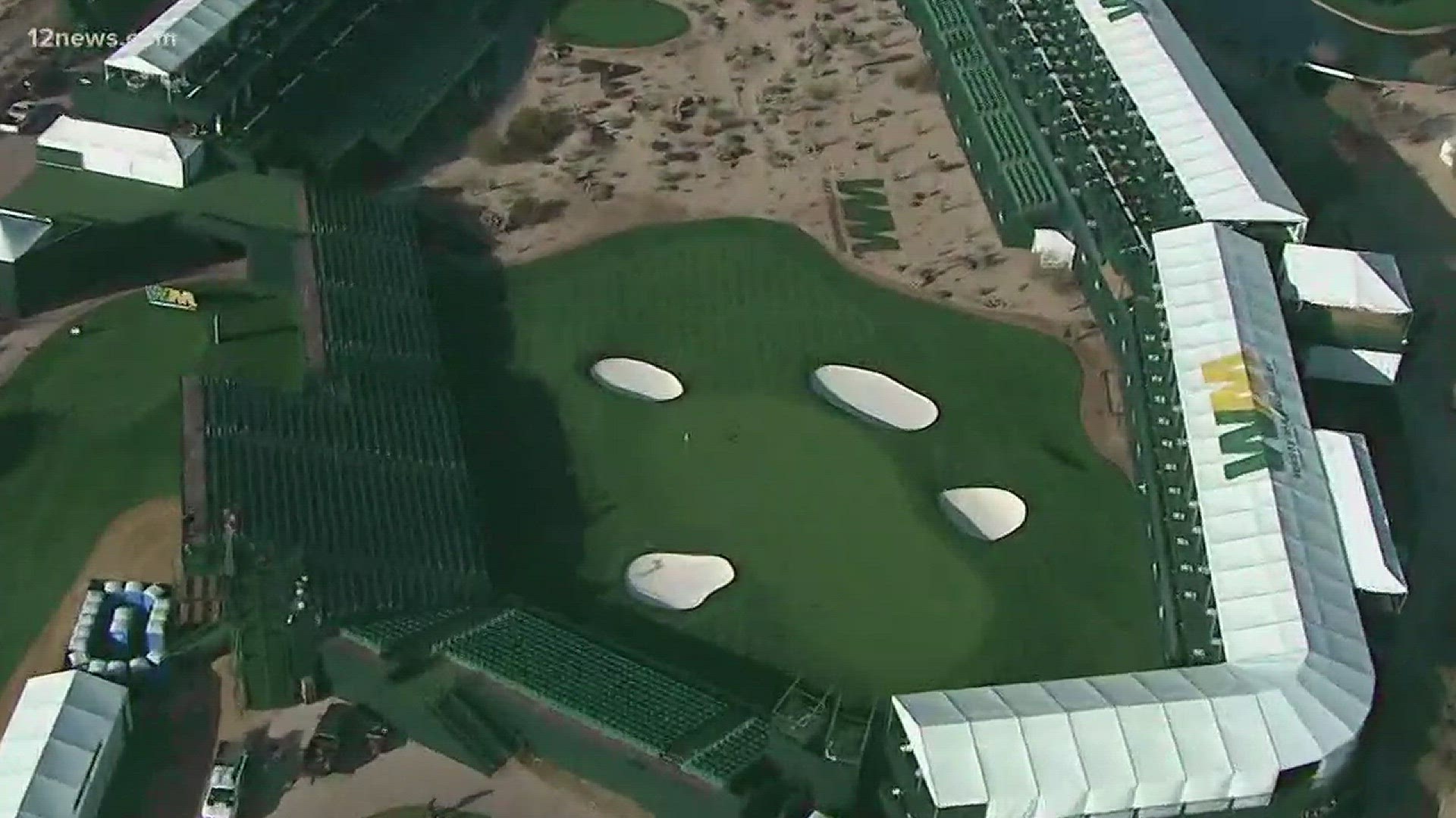 Phoenix Open 17th hole getting new clubhouse, bleachers, lounge and bar 12news