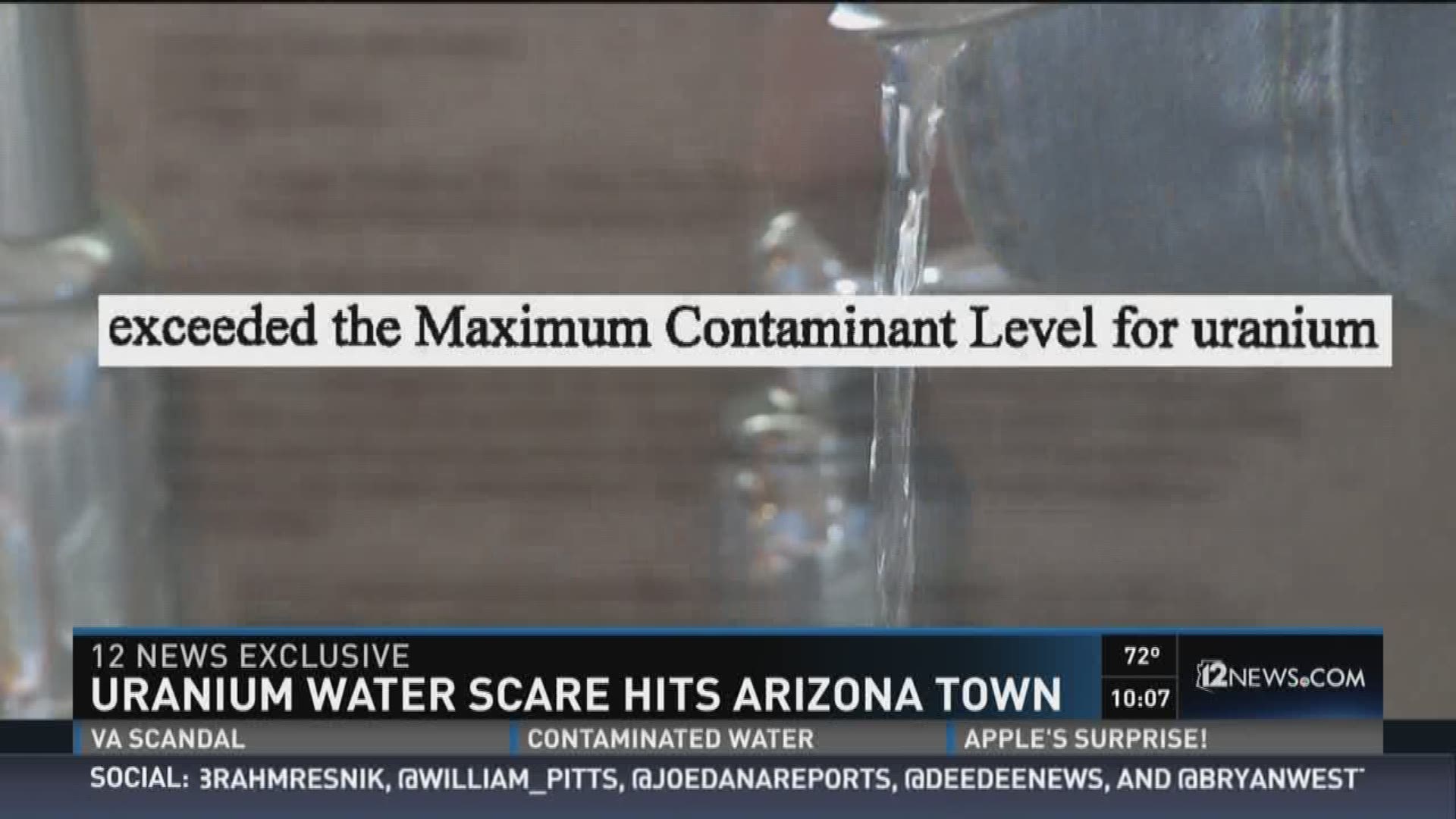 Uranium water scare hits Arizona town.