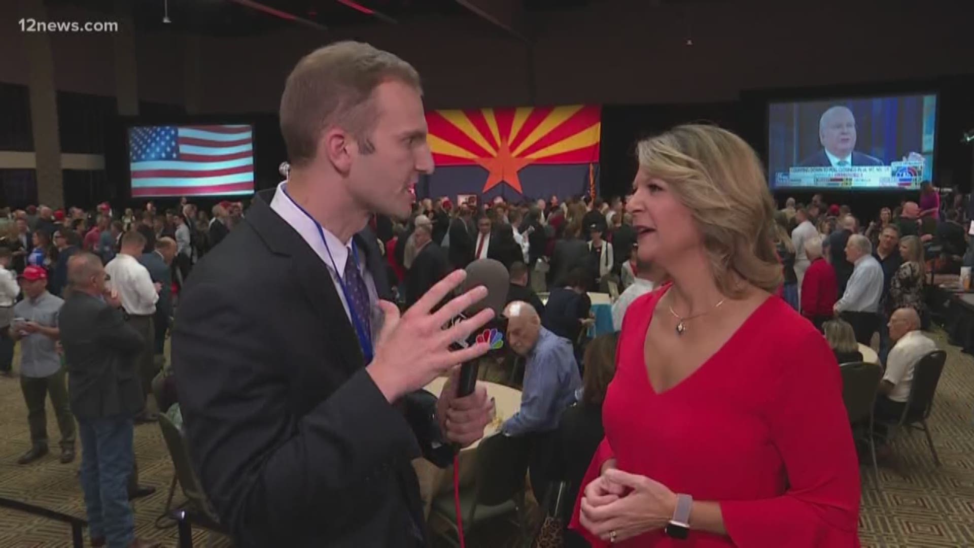 Dr. Kelly Ward supports Martha McSally at GOP watch party in Scottsdale