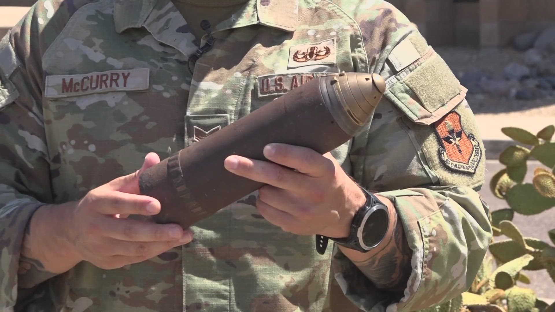 Areas of a Phoenix military reserve base were evacuated Thursday evening after a military grade explosive device was brought to the entrance of the base.