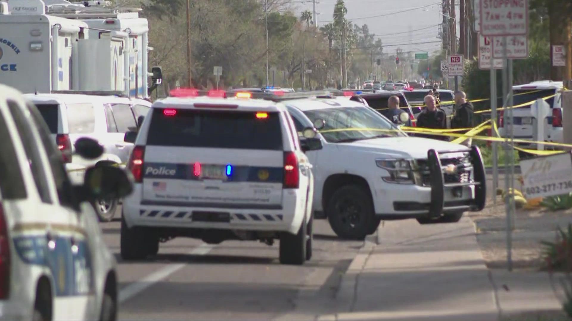 Phoenix police say a suspect is down and no officers are down in the incident near 23rd and Glendale avenues.