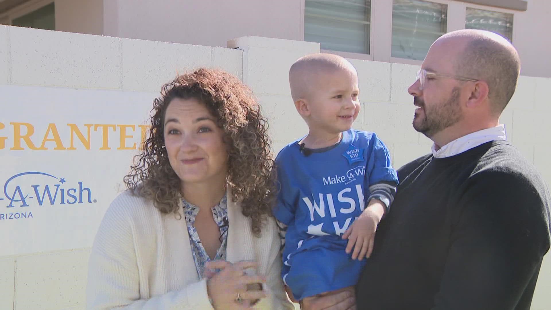 The non-profit helped the 3-year-old who is battling leukemia.