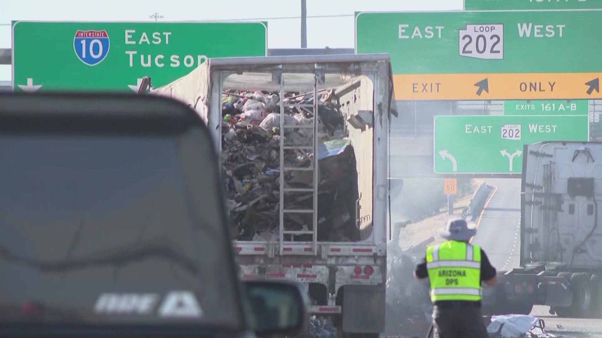 One of the trucks suspected of being at fault in Thursday's deadly, fiery crash on I-10 was owned by a company with multiple safe driver violations and crashes.