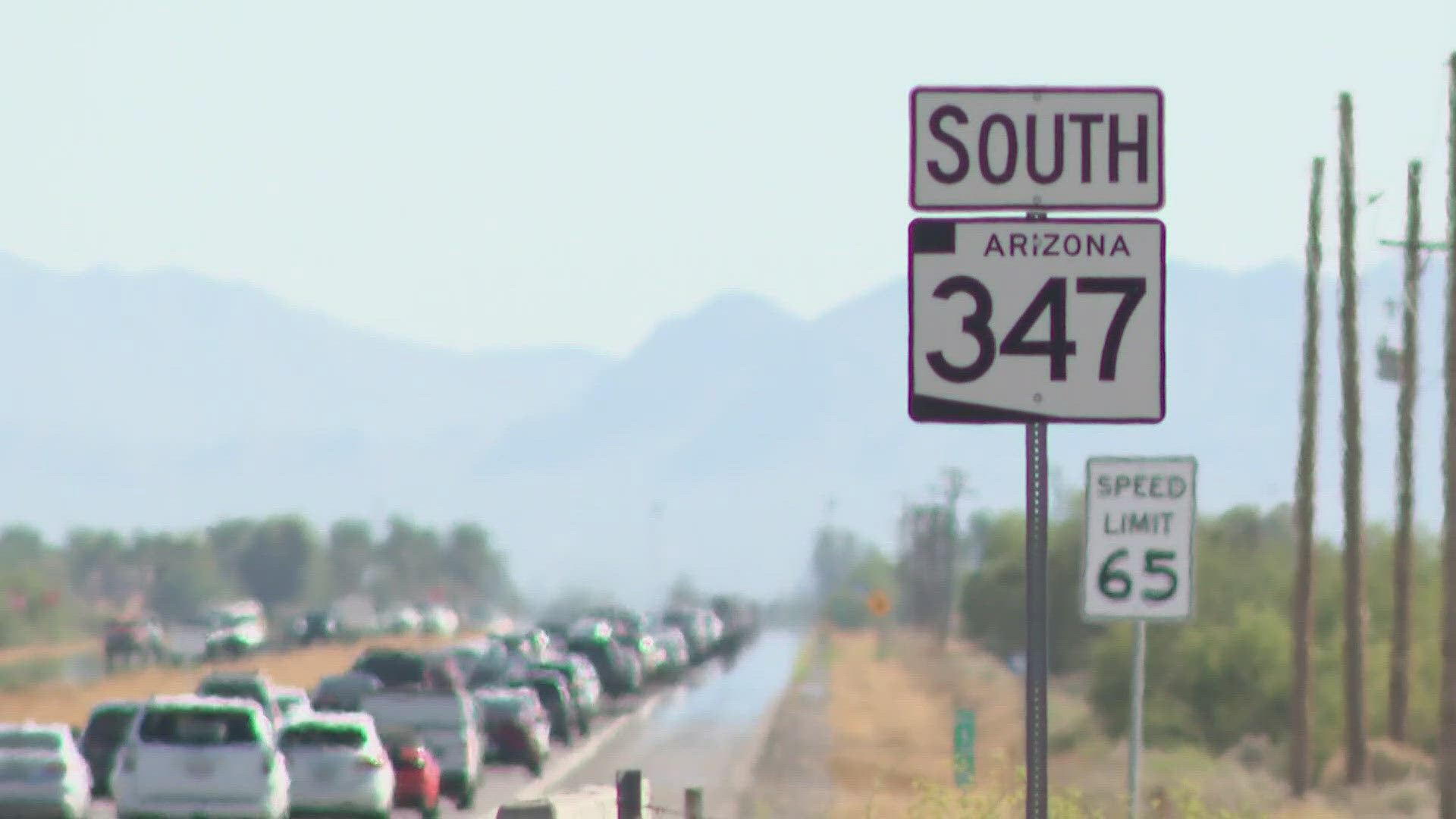 State Route 347 is the main road in and out of Maricopa from Phoneix.
