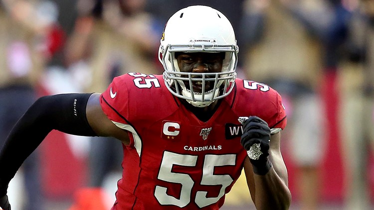 Arizona Cardinals linebacker Chandler Jones (55) during the first half of  an NFL football game …