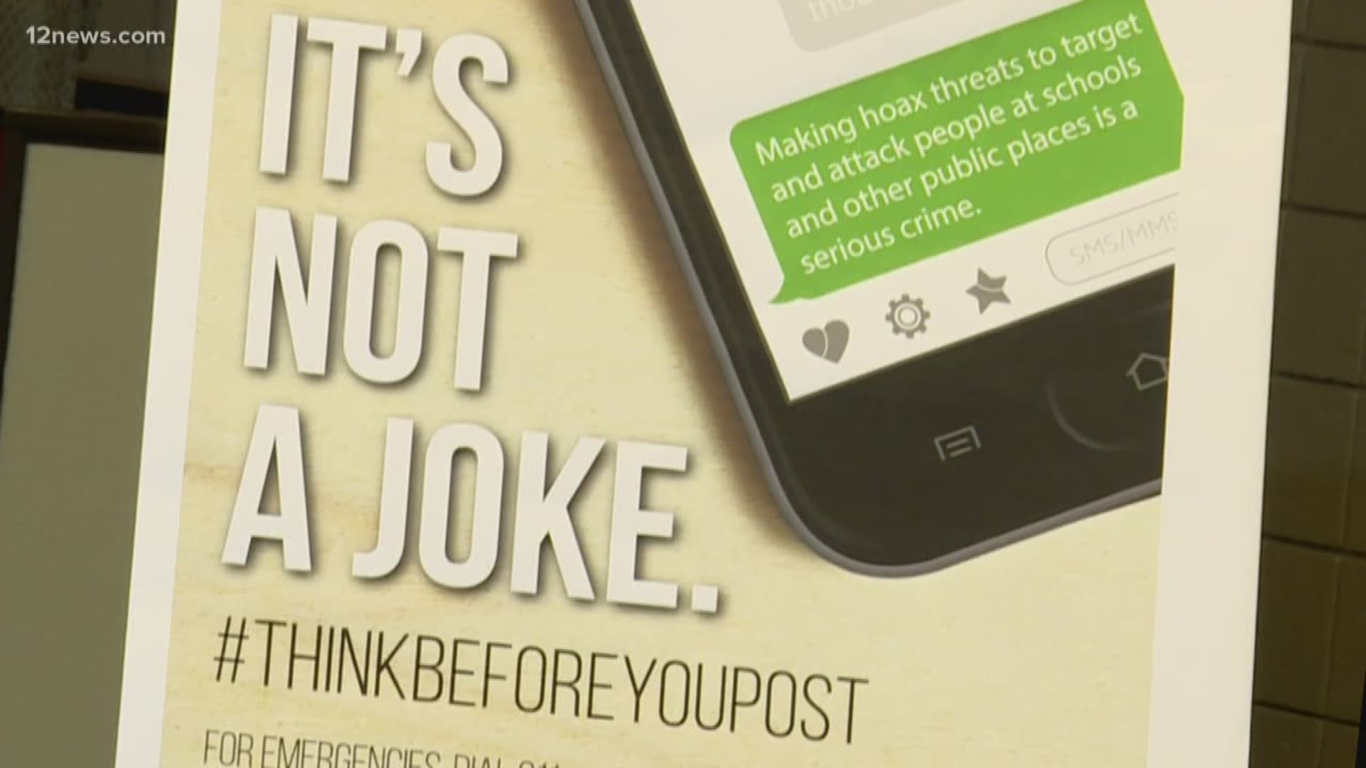 The FBI has issued a new public service announcement warning teens to stop making jokes about hurting, terrorizing or shooting others at schools. Even if it's just a joke these kinds of threats could land yo in jail for up to five years.
