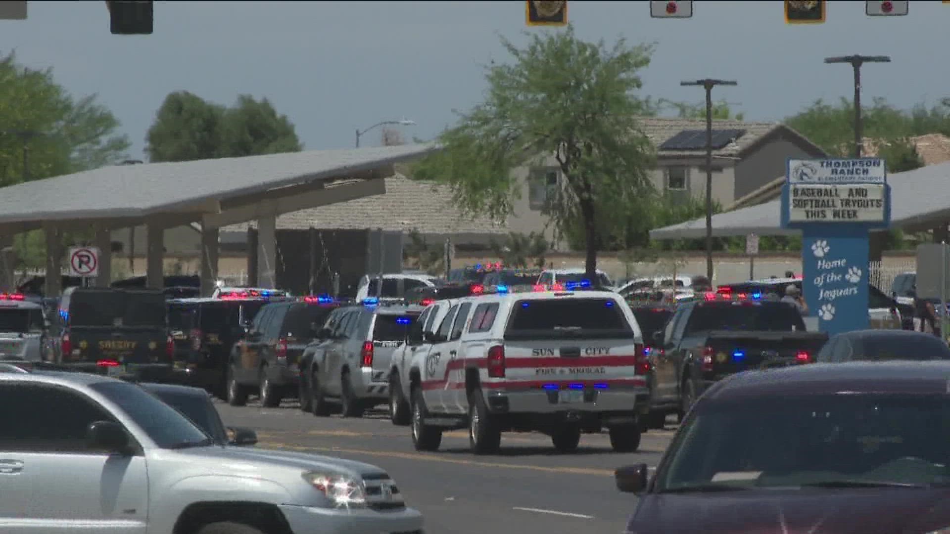 A man trying to enter an elementary school in El Mirage triggered a lockdown. Police say he is in custody now.