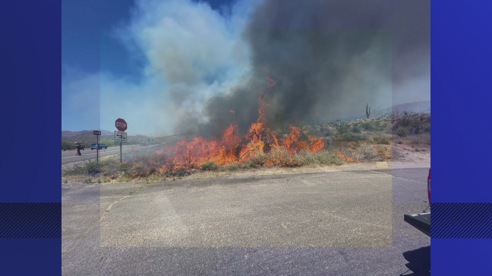 The Spring Fire is approximately 3,000 acres in size and is zero percent contained.