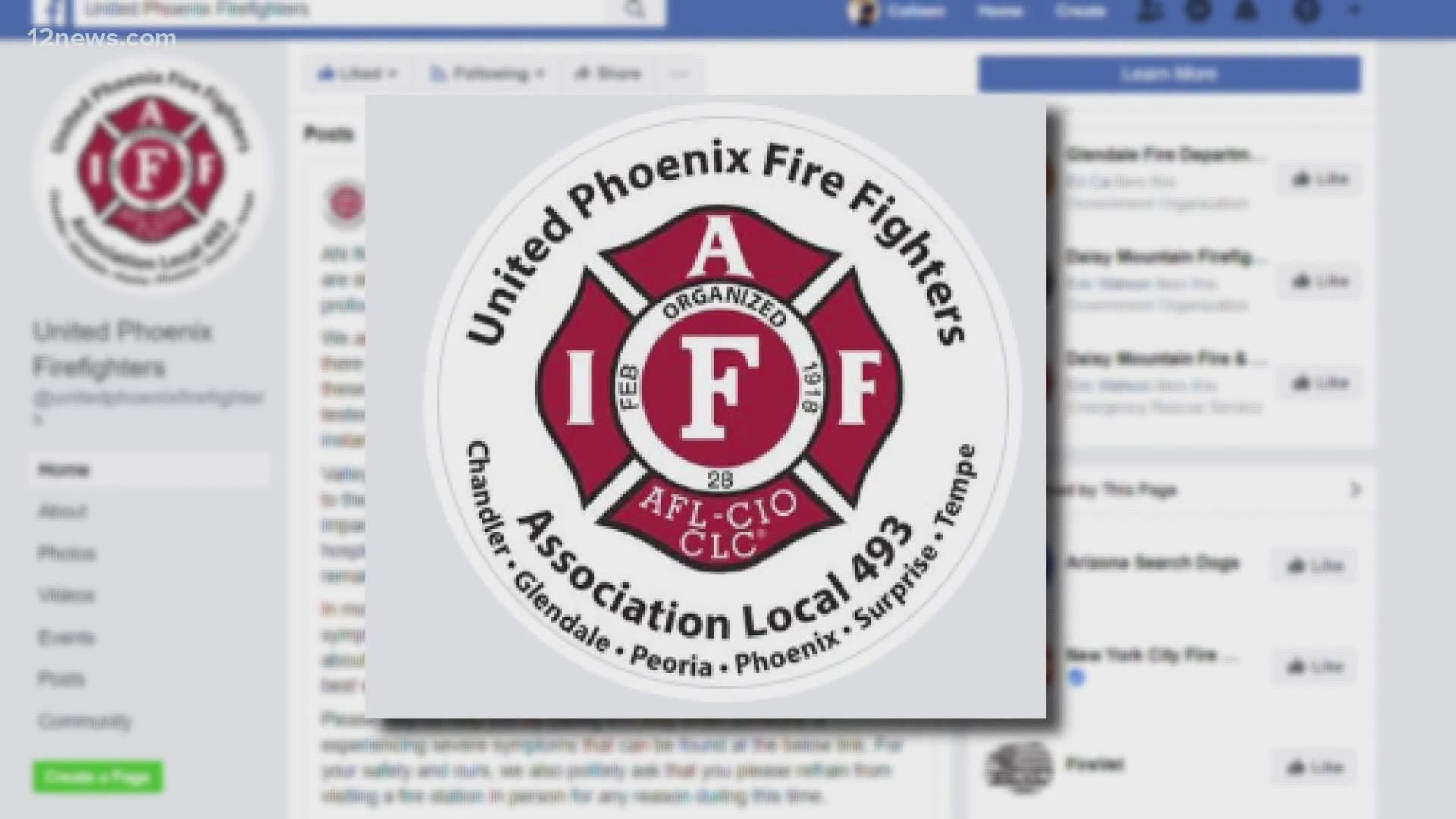 United Phoenix Firefighters wrote a plea to the community to help limit the spread of COVID-19.