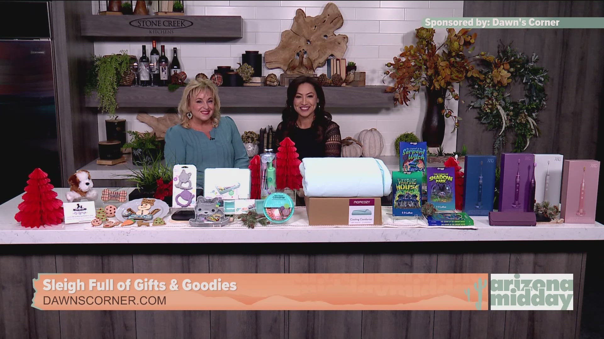 Dawn McCarthy, of Dawn's Corner, shows us gift ideas that people can use on a regular basis and even includes a treat for the dog.