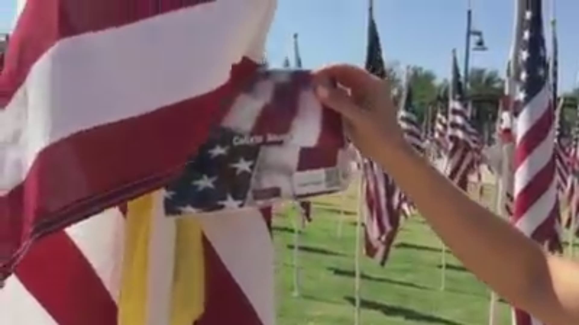 The City of Tempe, and the Exchange Club of Tempe, are honoring those who perished with a unique tribute called the Healing Fields at Tempe Beach Park.