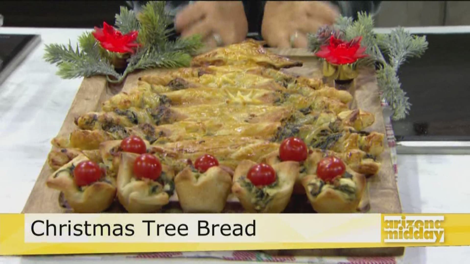 Jan shows us how to create a holiday tree pull apart bread that's perfect for any party.