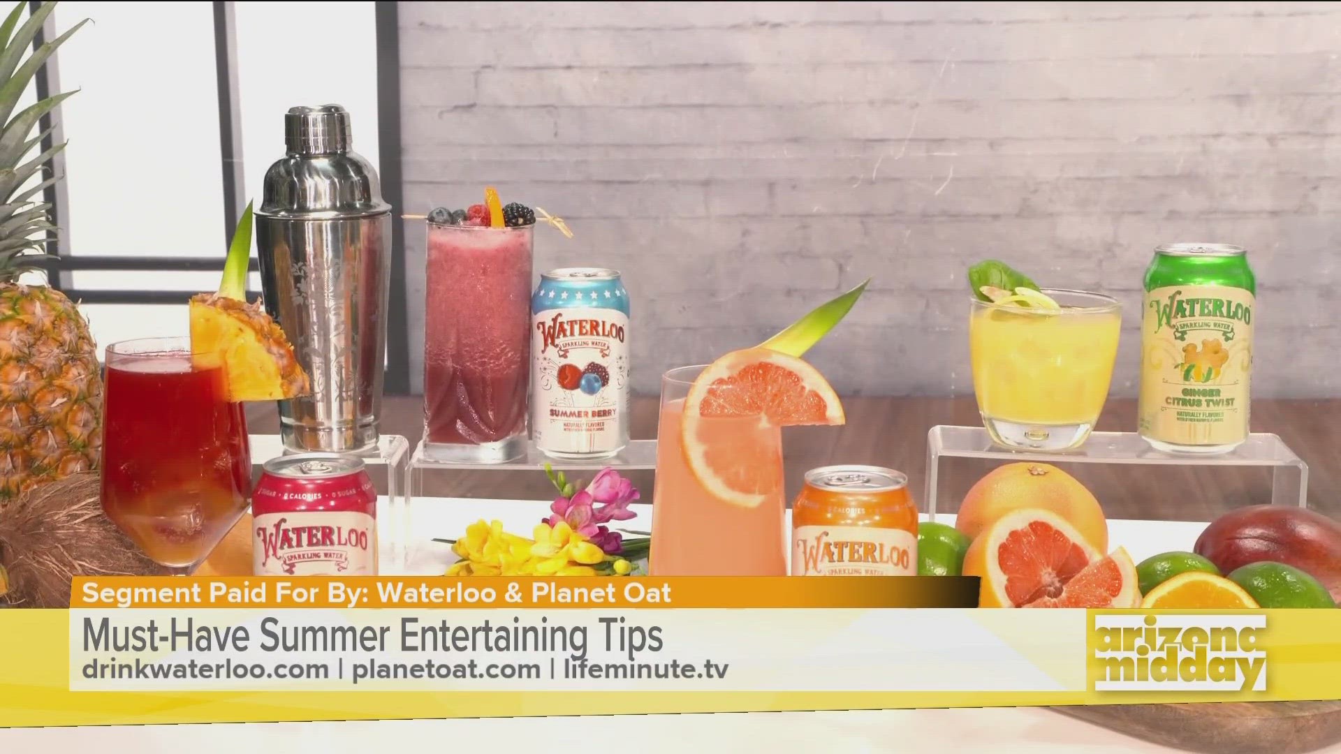 Joann Butler teamed up with Waterloo and Planet Oat to give us some unique entertaining tips for your next summer get together.