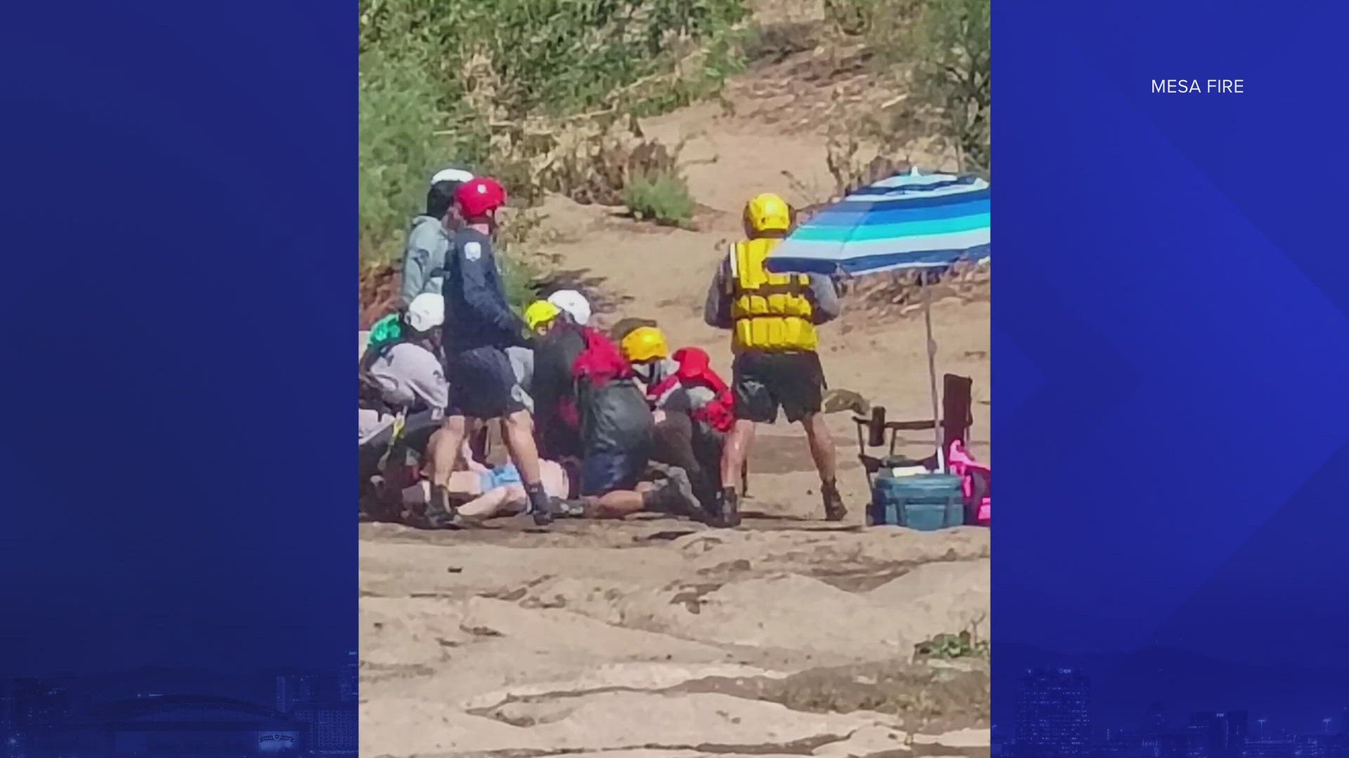 A training drill turned into a real-life rescue when firefighters saved the life of a man on the Salt River last month.