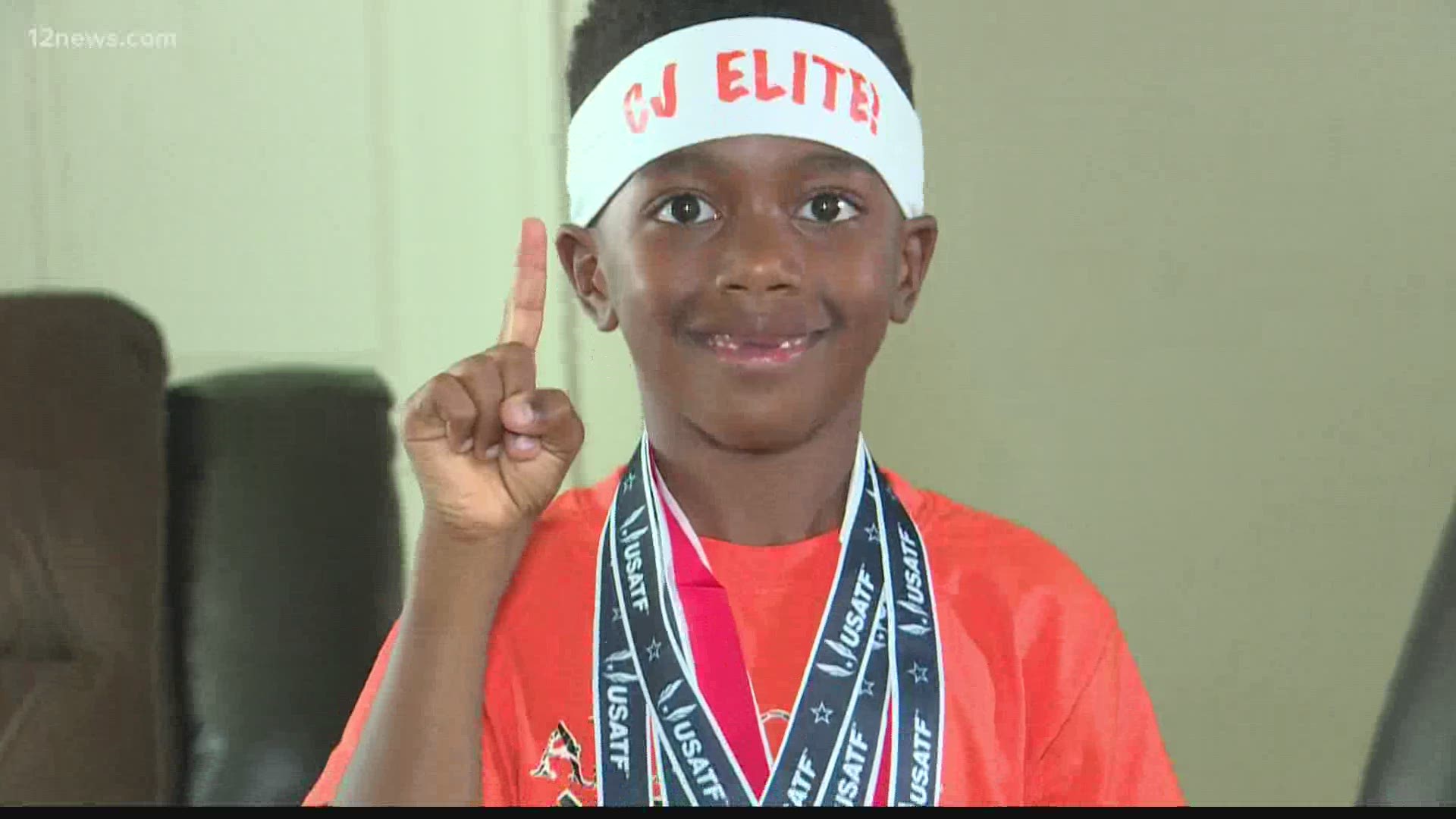 CJ Flowers, the self-described "fastest boy alive", is a Valley 7-year-old who has qualified for the National Junior Olympics. He's been competing for three years.