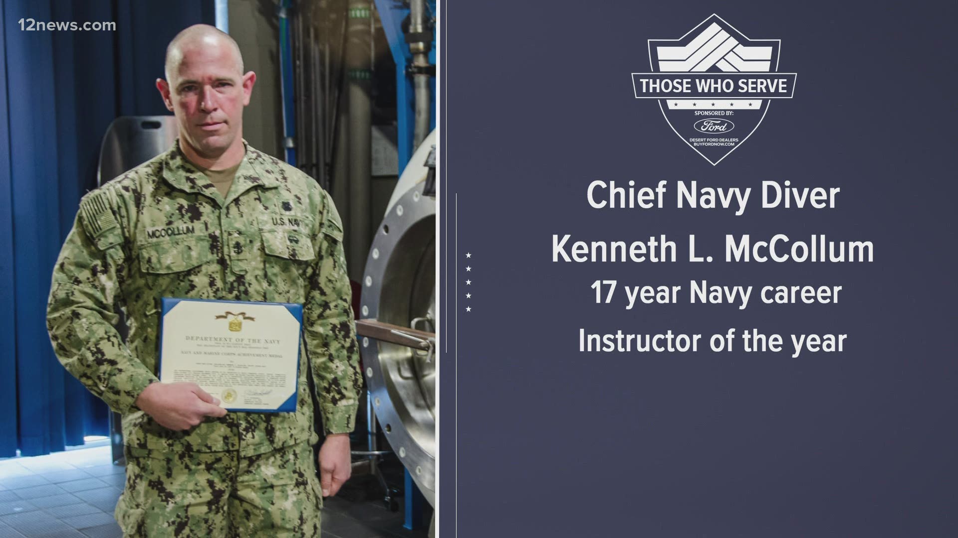 This week, we take a moment to honor Chief Navy Diver Kenneth L. McCollum.