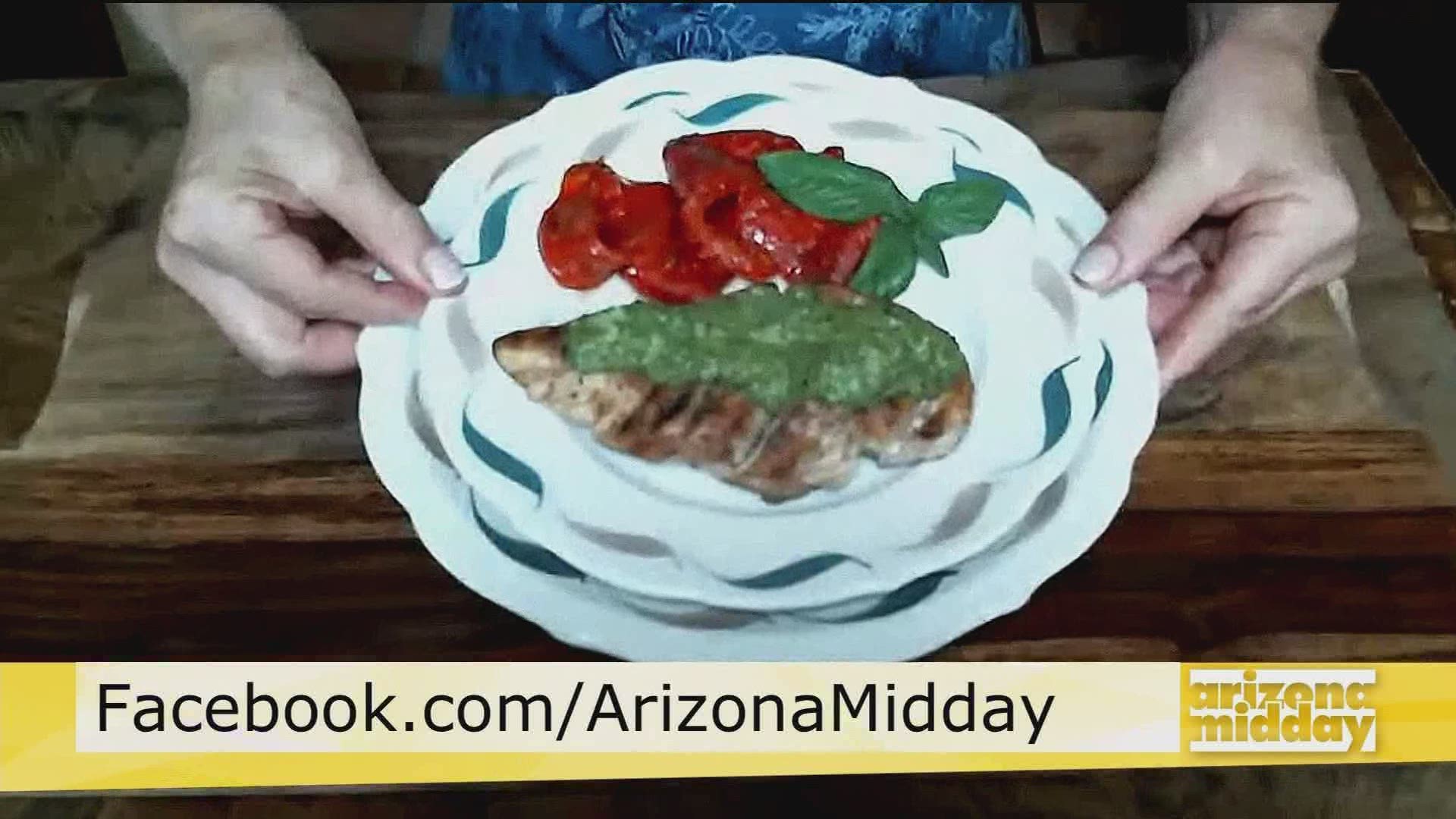 Jan shows us how to create healthy pesto chicken