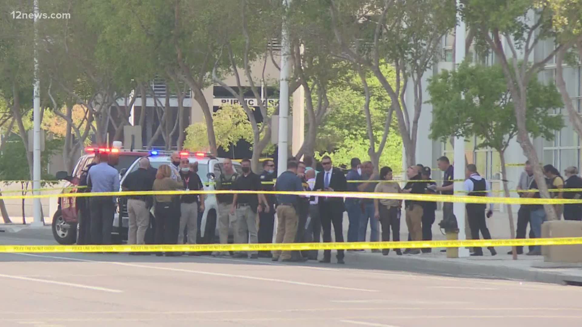 A man is in custody and is accused of shooting a federal security officer at the federal courthouse in downtown Phoenix. The injured officer is expected to be okay.