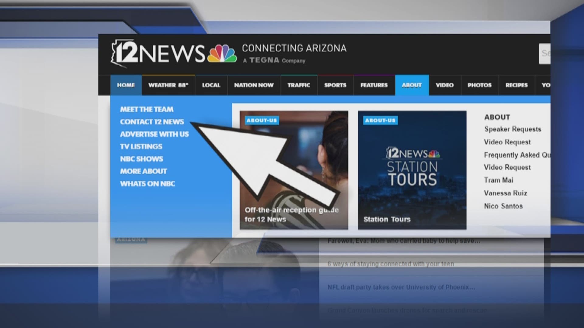 If you have a story idea or an event you think we should cover, visit www.12news.com and go to the 'About' tab to click on 'Contact 12 News.'