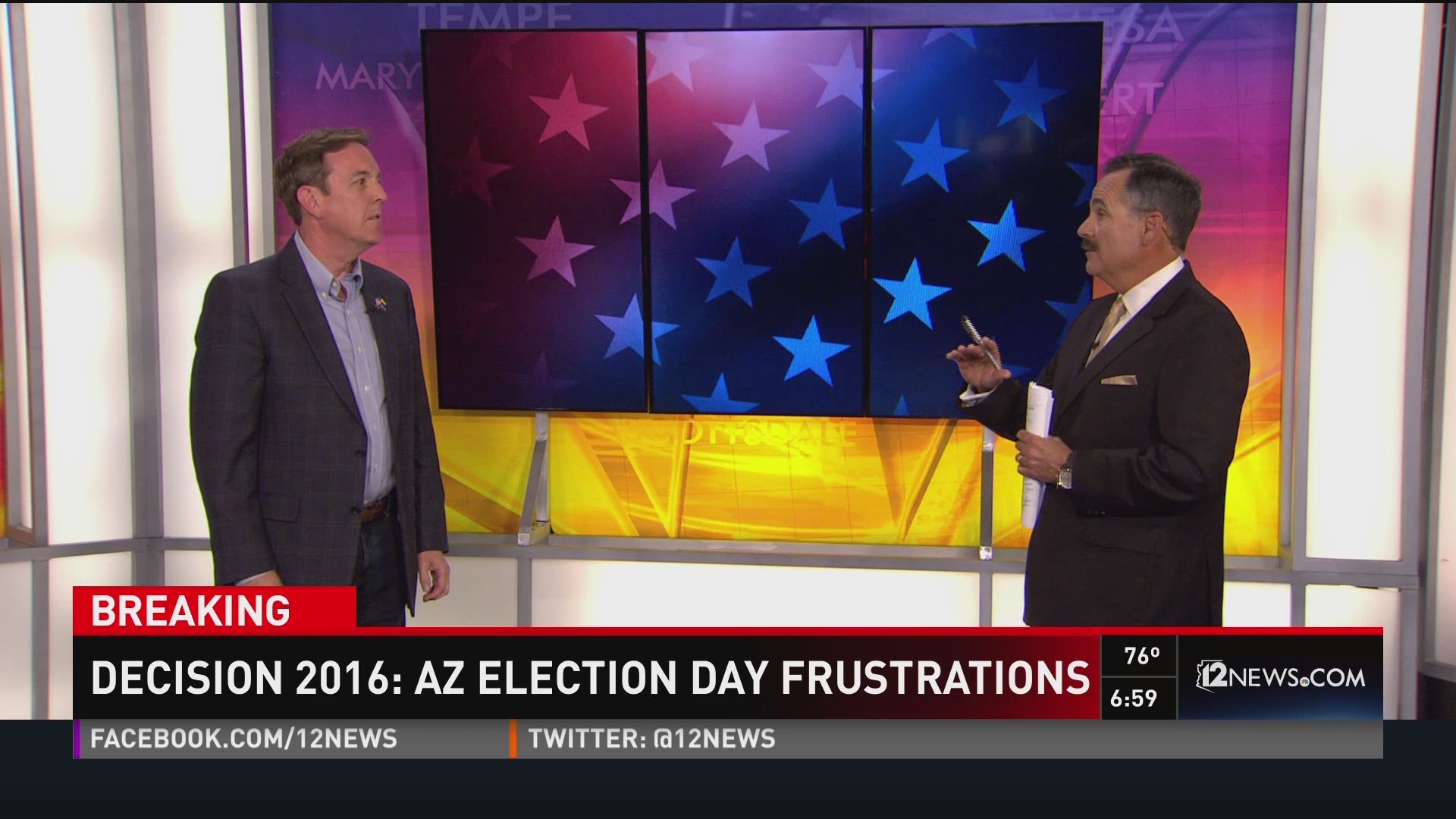 Ken Bennett stops by 12 News to talk about the voter frustration during Arizona's primary